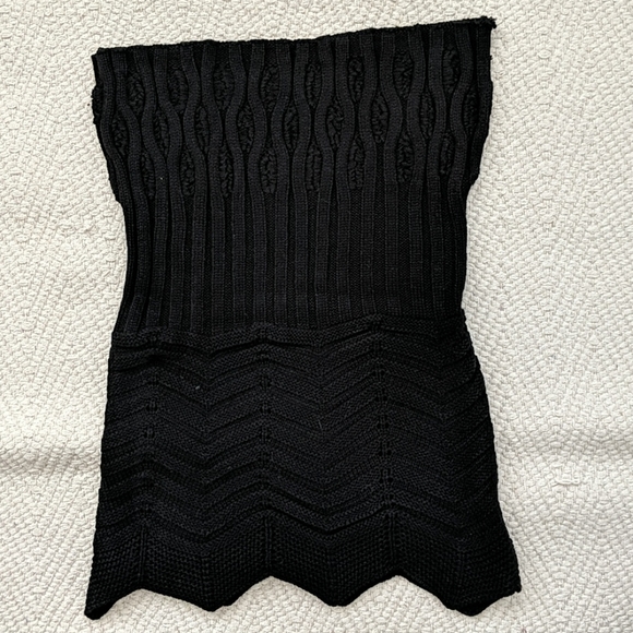Black Knit Infinity Scarf - Picture 6 of 6